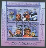 Ю.Гагарин.Блок(4 марки).2011г.Того