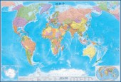 Карта мира политическая. Крым в составе РФ. Настенная карта(в тубусе)
