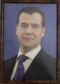 Портрет Д.А. Медведева в раме 30х40 см