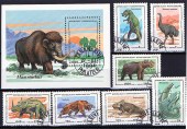 Доисторические животные.Набор марок.Р.Мадагаскар