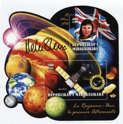 Международные полеты в космос. Великобритания. Блок (2 марки).