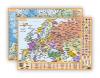 Планшетная карта Европы, А3 политическая/физическая, двусторонняя.